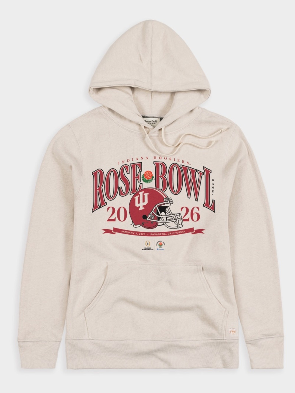Homefield Apparel Indiana Hoosiers 2026 Rose Bowl Pullover Hoodie